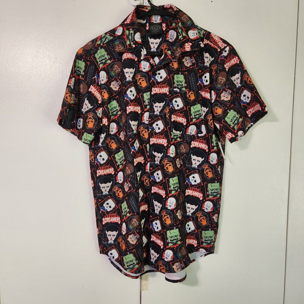 NWT Universal Studios Mens S Halloween Horror Nights Studio Screamers Button Up